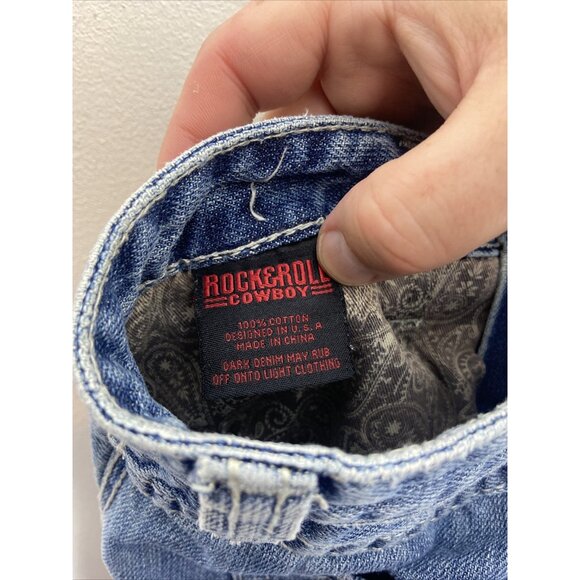 Rock & Roll Cowboy Tuf Cooper Competition Fit Jeans 28X30 Modified Button - Picture 8 of 9